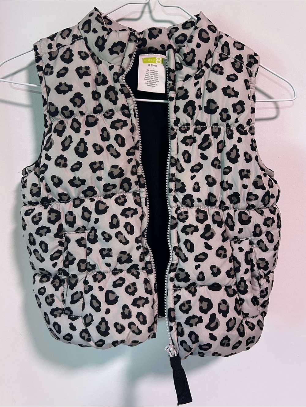 Crazy 8 Girl’s Snow Leopard Puffer Vest
